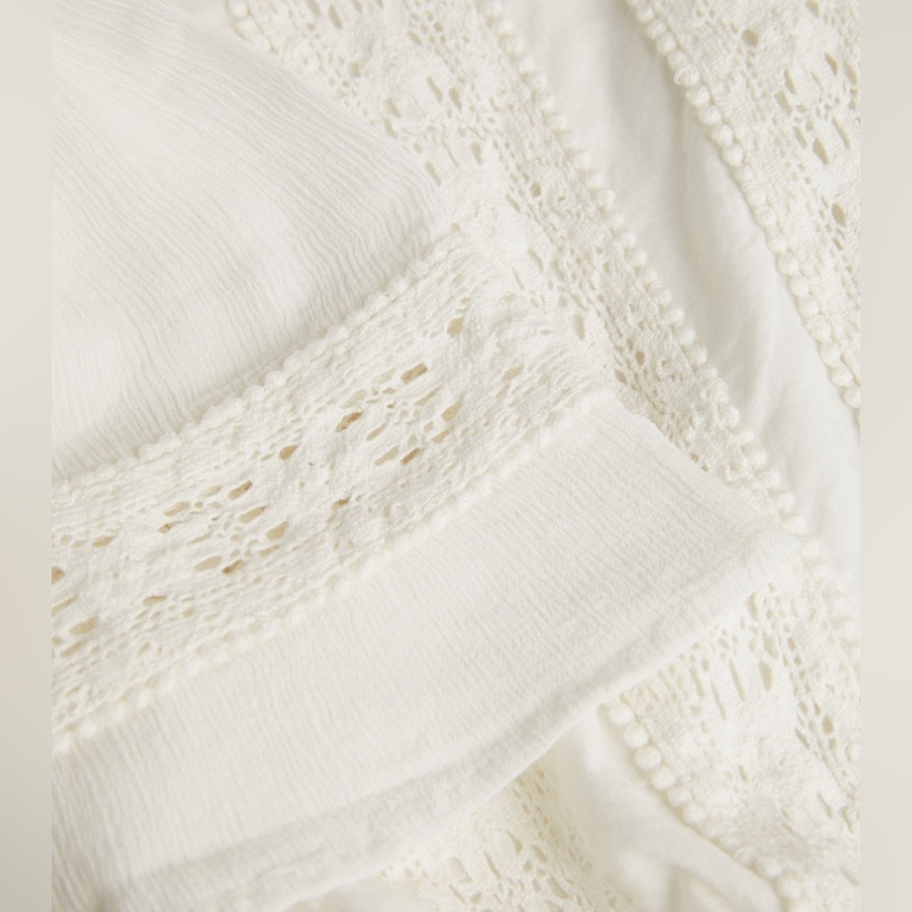 NWT Allsaints White Eyelet Boho Top sz 0 - Picture 10 of 10